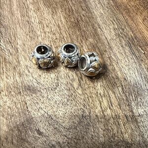 Brighton Silver and Gold Charm Beads Set of 3